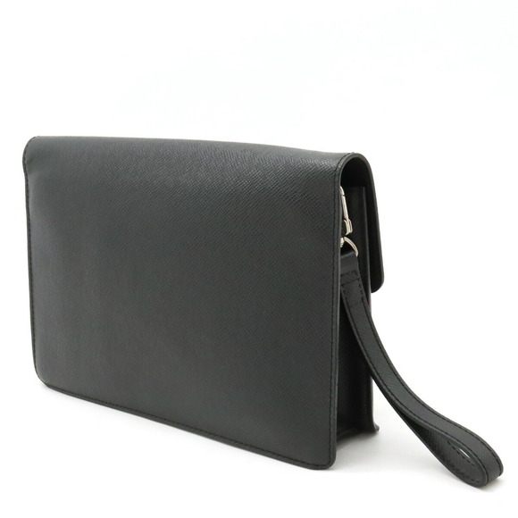 Louis Vuitton Taiga Clutch Bag Ardoise Belaia Black - Picture 1 of 7